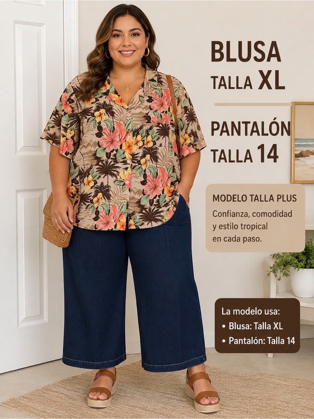 Talbots Flawless High-Waist Wide Crop Jeans in Dark Indigo